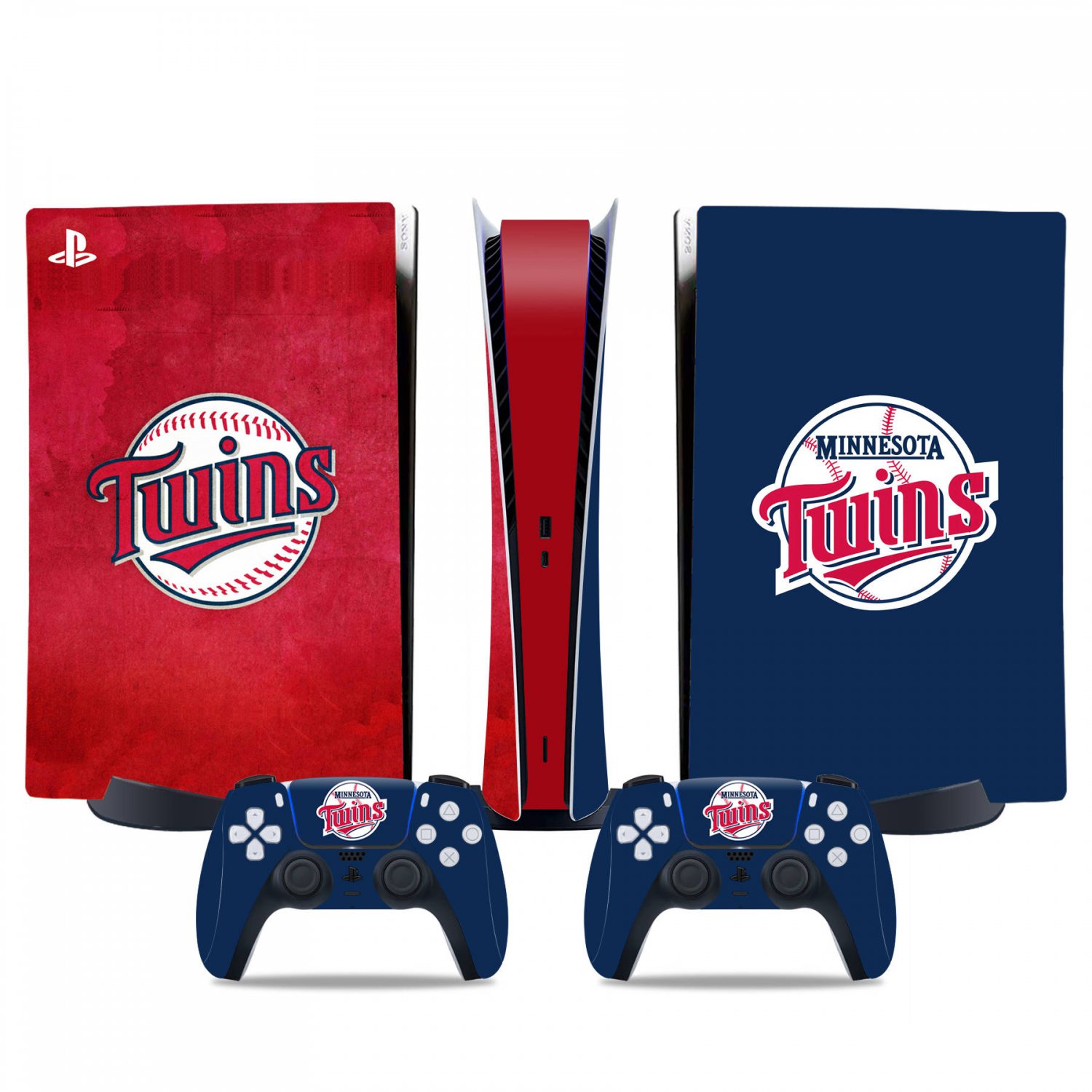 Minnesota Twins decal skin for PS5 digital Console & 2 Controllers