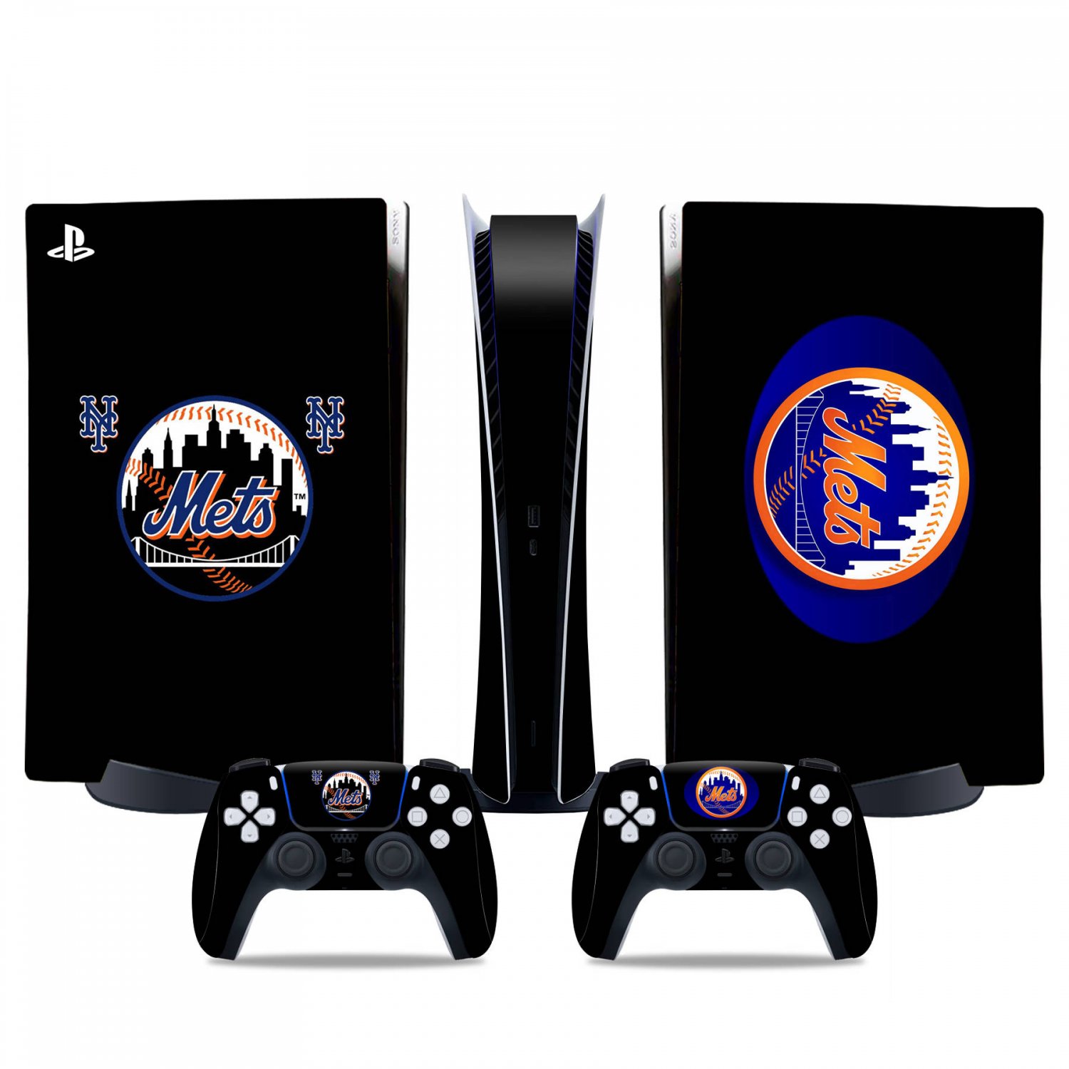 New York Mets decal skin for PS5 digital Console & 2 Controllers