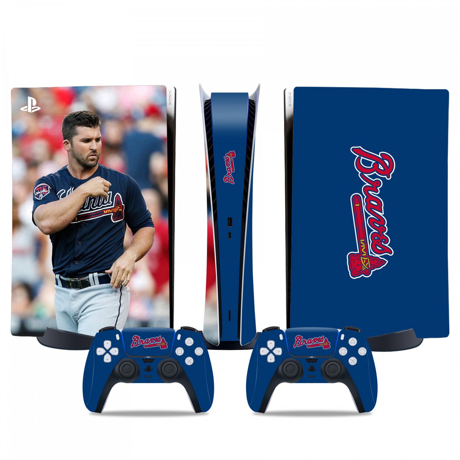 Atlanta Braves decal skin for PS5 digital Console & 2 Controllers