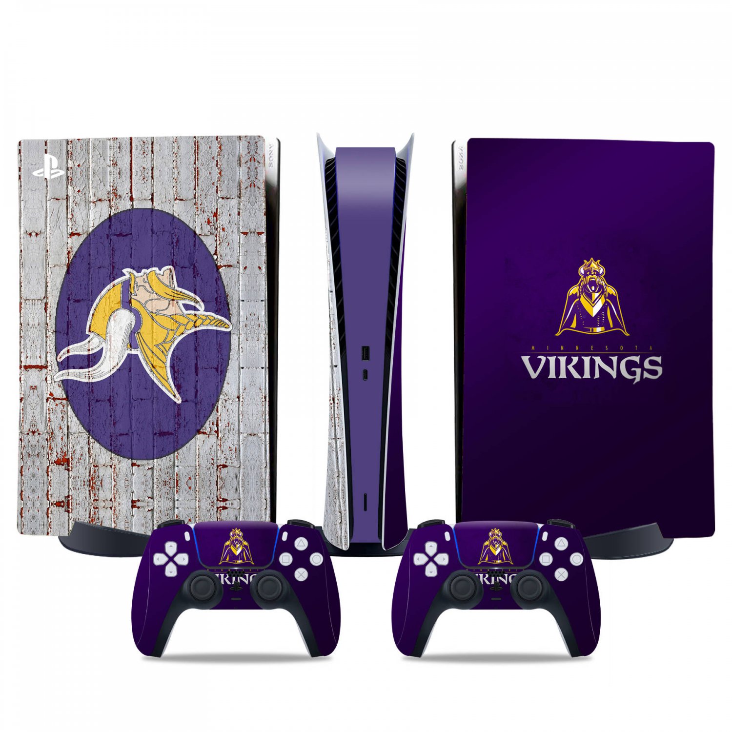 Minnesota vikings decal skin for PS5 digital Console & 2 Controllers