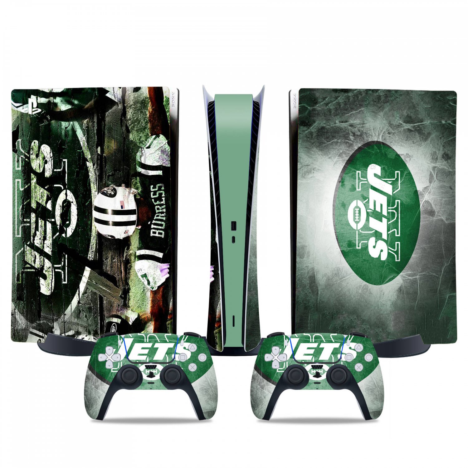 New York Jets decal skin for PS5 digital Console & 2 Controllers