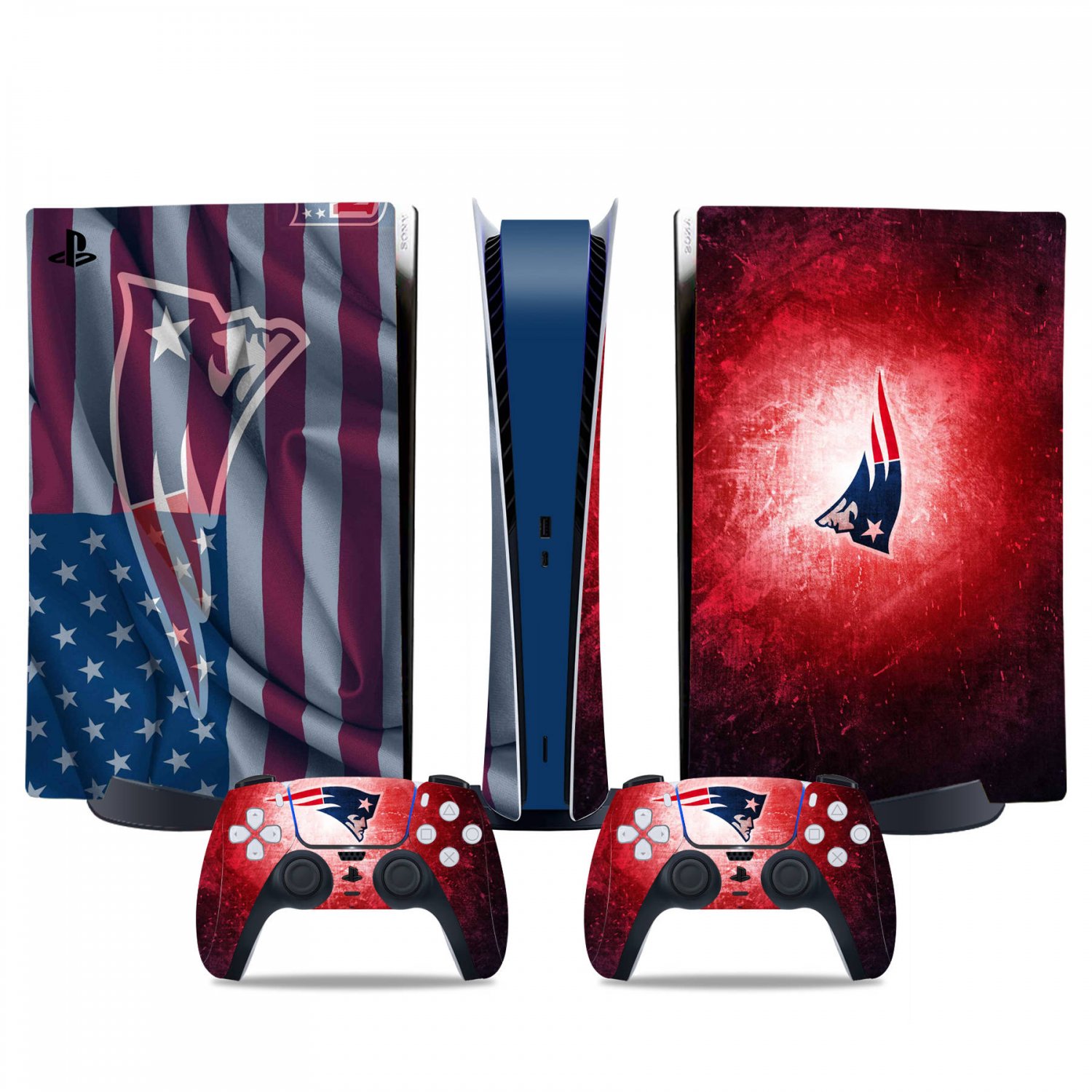 New England Patriots decal skin for PS5 digital Console & 2 Controllers