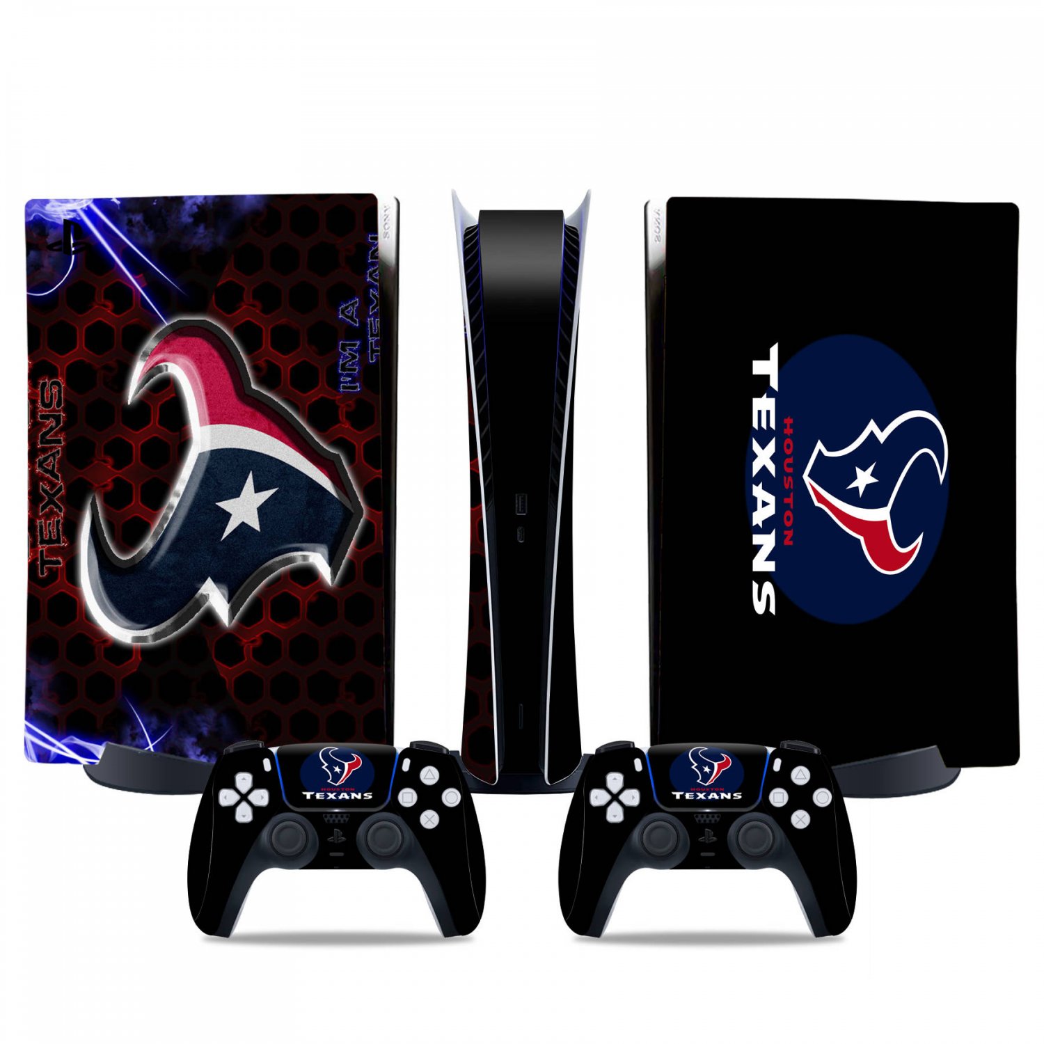 Houston  Texans decal skin for PS5 digital Console & 2 Controllers