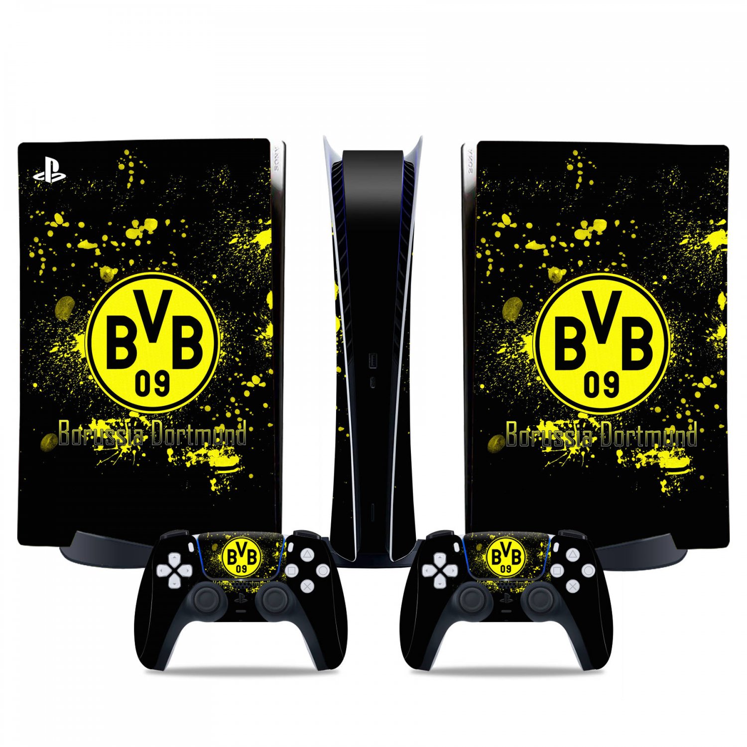 Borussia Dortmund decal skin for PS5 digital Console & 2 Controllers