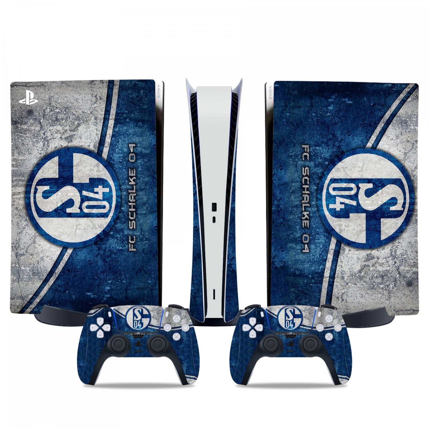 FC Schalke 04 decal skin for PS5 digital Console & 2 Controllers