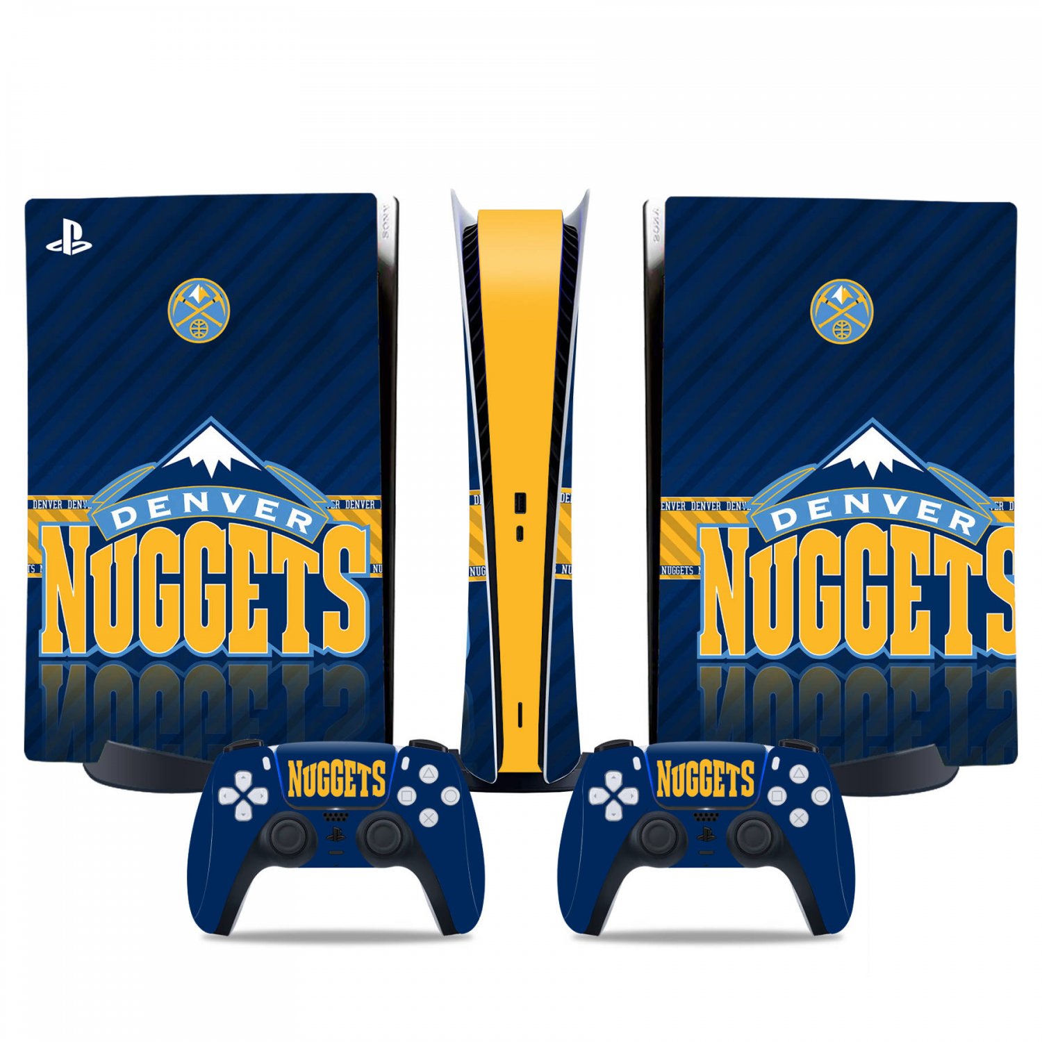 Denver Nuggets decal skin for PS5 digital Console & 2 Controllers