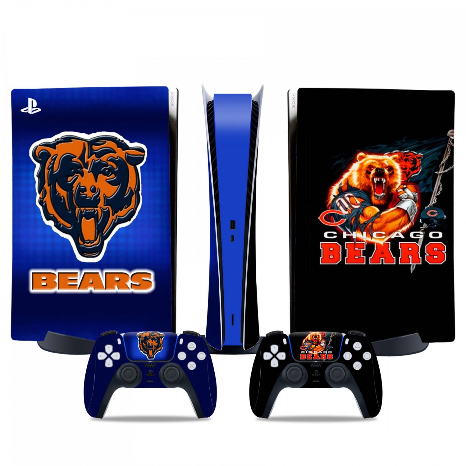 Chicago Bears decal skin for PS5 digital Console & 2 Controllers
