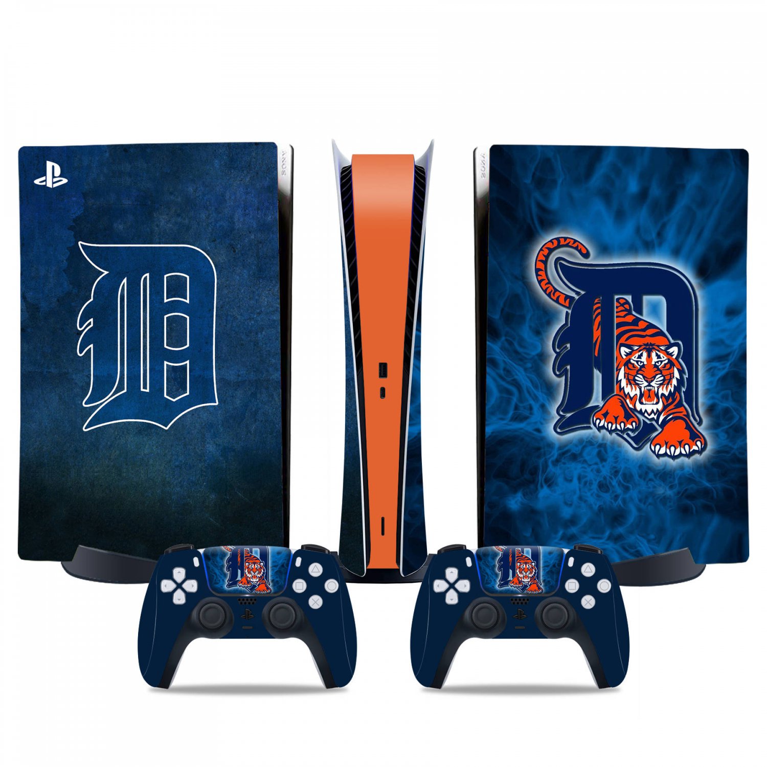 Detroit Tigers decal skin for PS5 digital Console & 2 Controllers