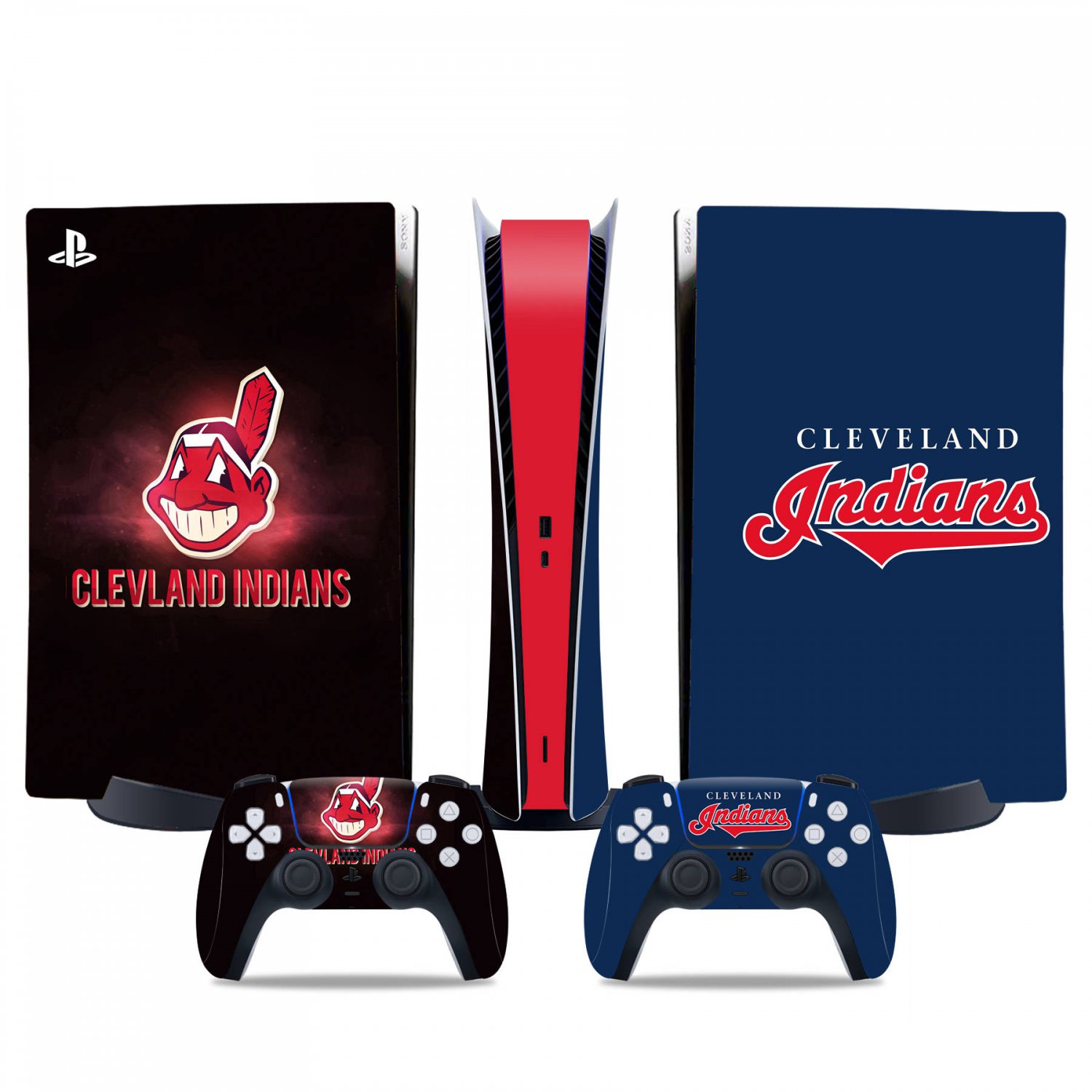 Cleveland Indians decal skin for PS5 digital Console & 2 Controllers