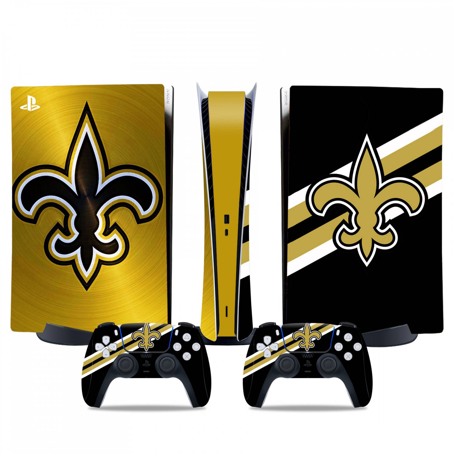 New Orleans Saints decal skin for PS5 digital Console & 2 Controllers