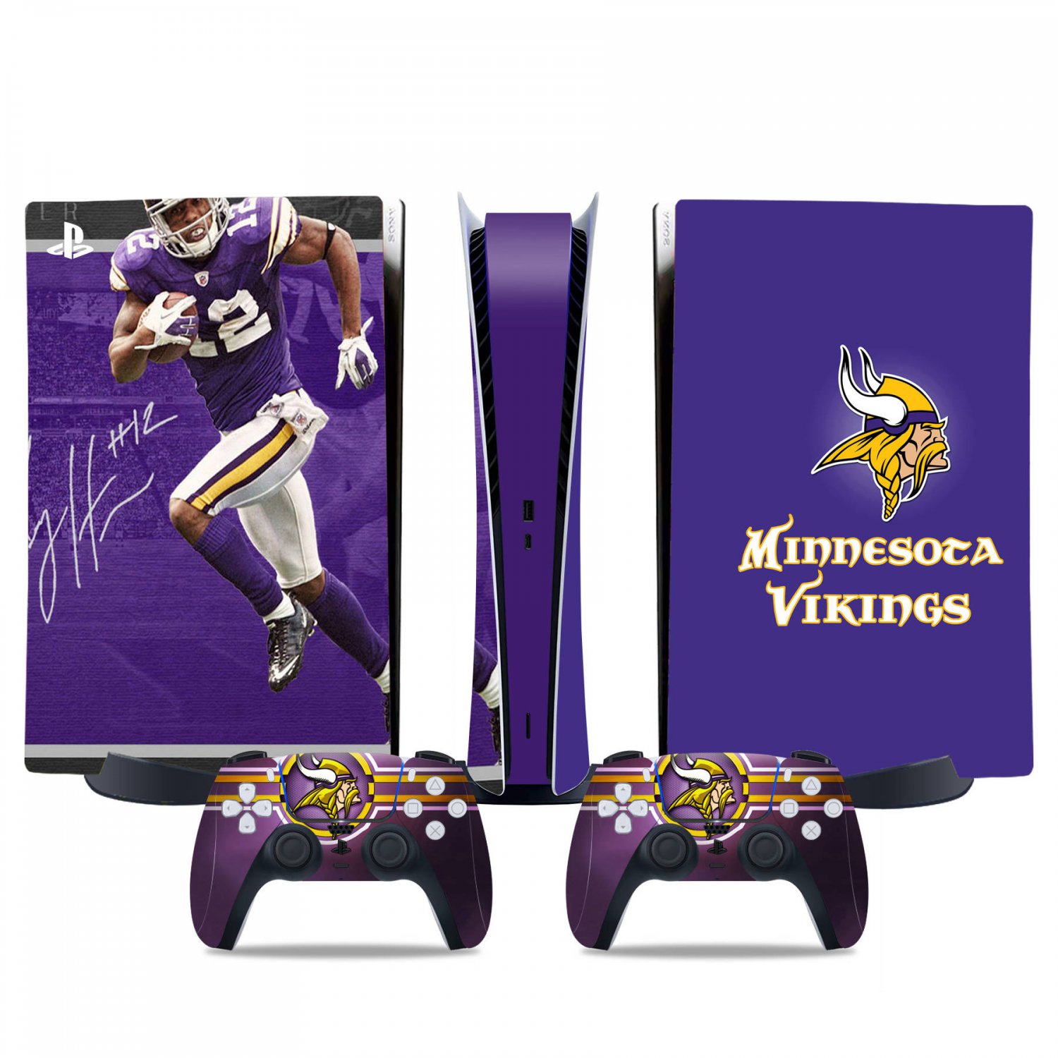 Minnesota Vikings decal skin for PS5 digital Console & 2 Controllers
