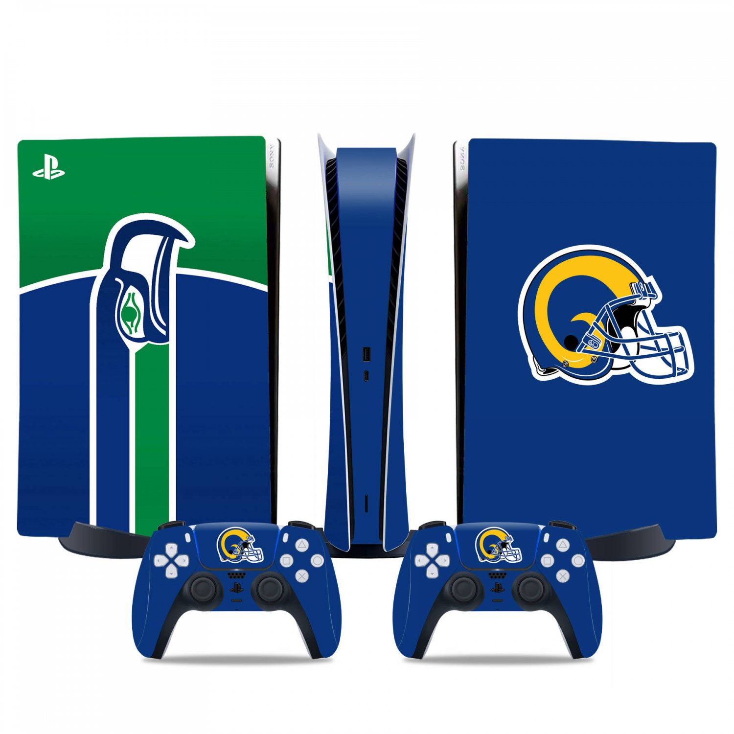 Los Angeles Rams decal skin for PS5 digital Console & 2 Controllers