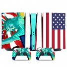USA Flag decal skin for PS5 digital Console & 2 Controllers