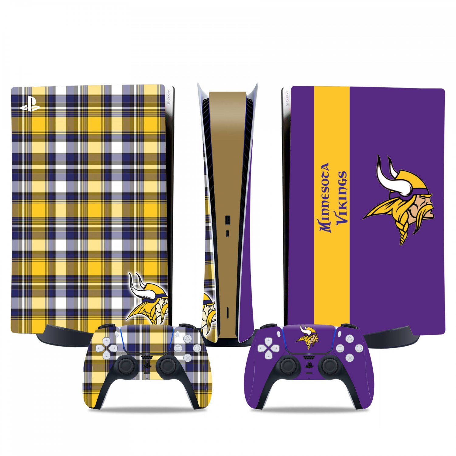 Minnesota Vikings decal skin for PS5 digital Console & 2 Controllers