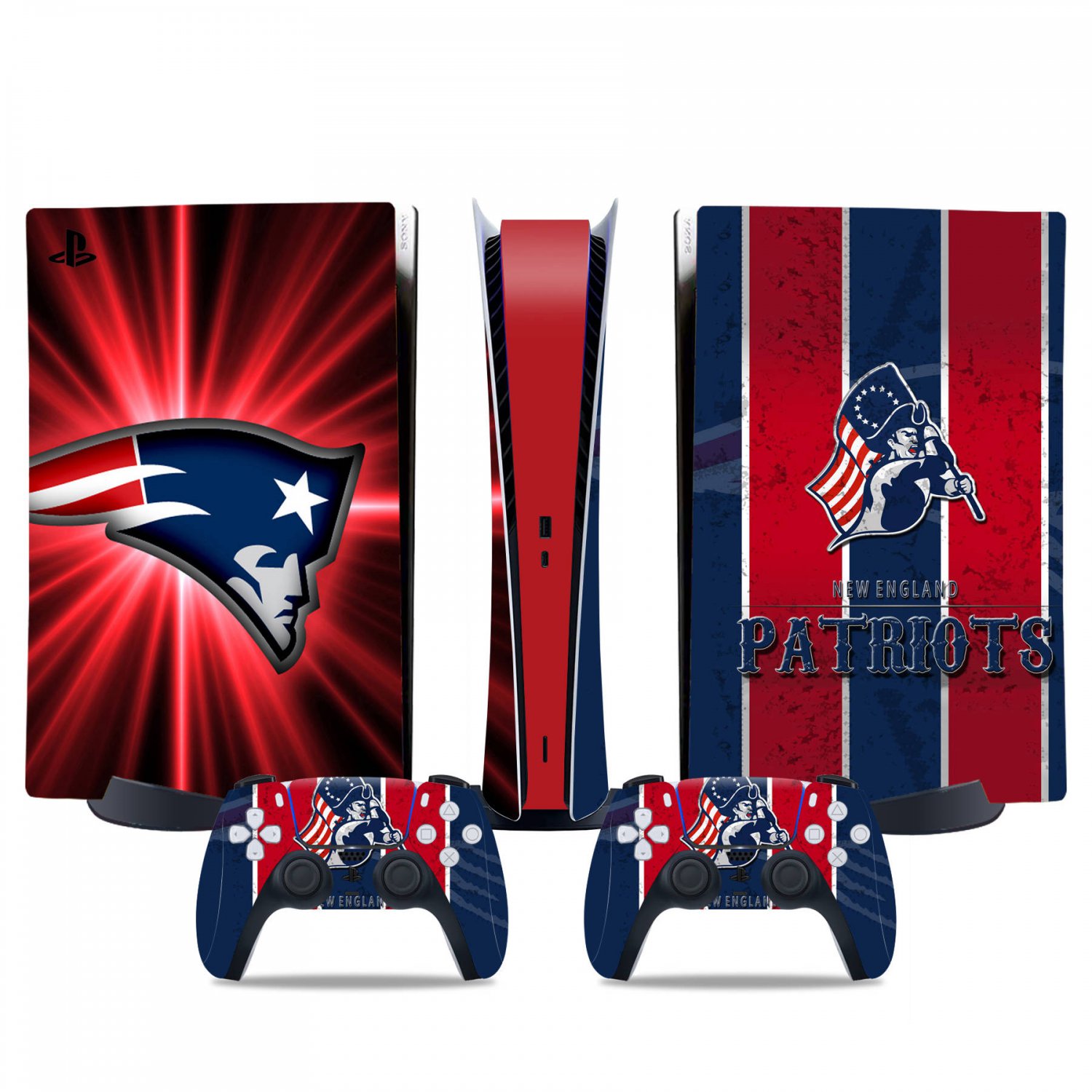 New England Patriots - Copy decal skin for PS5 digital Console & 2 Controllers
