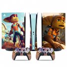 Ratchet & Clank Rift Apart decal skin for PS5 digital Console & 2 Controllers