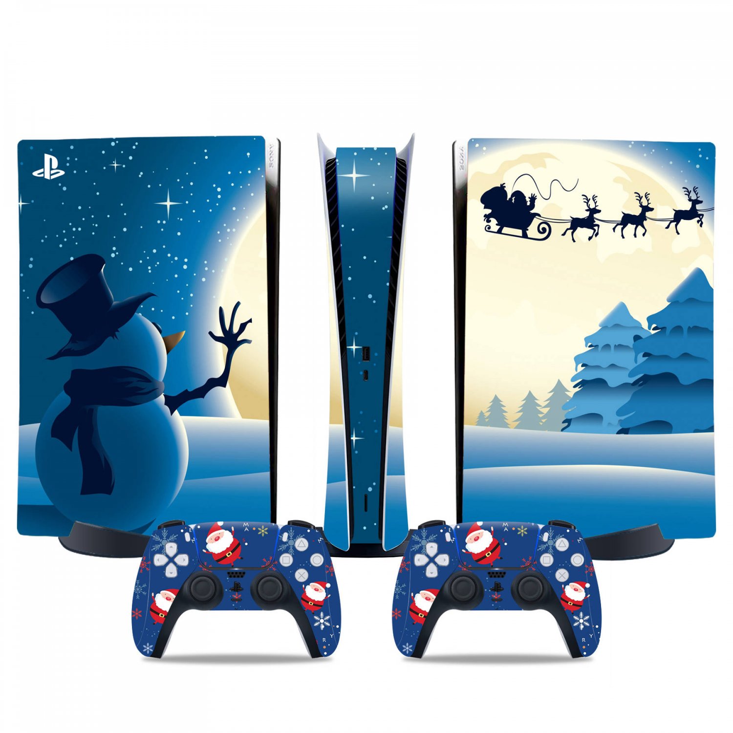 Merry Christmas decal skin for PS5 digital Console & 2 Controllers