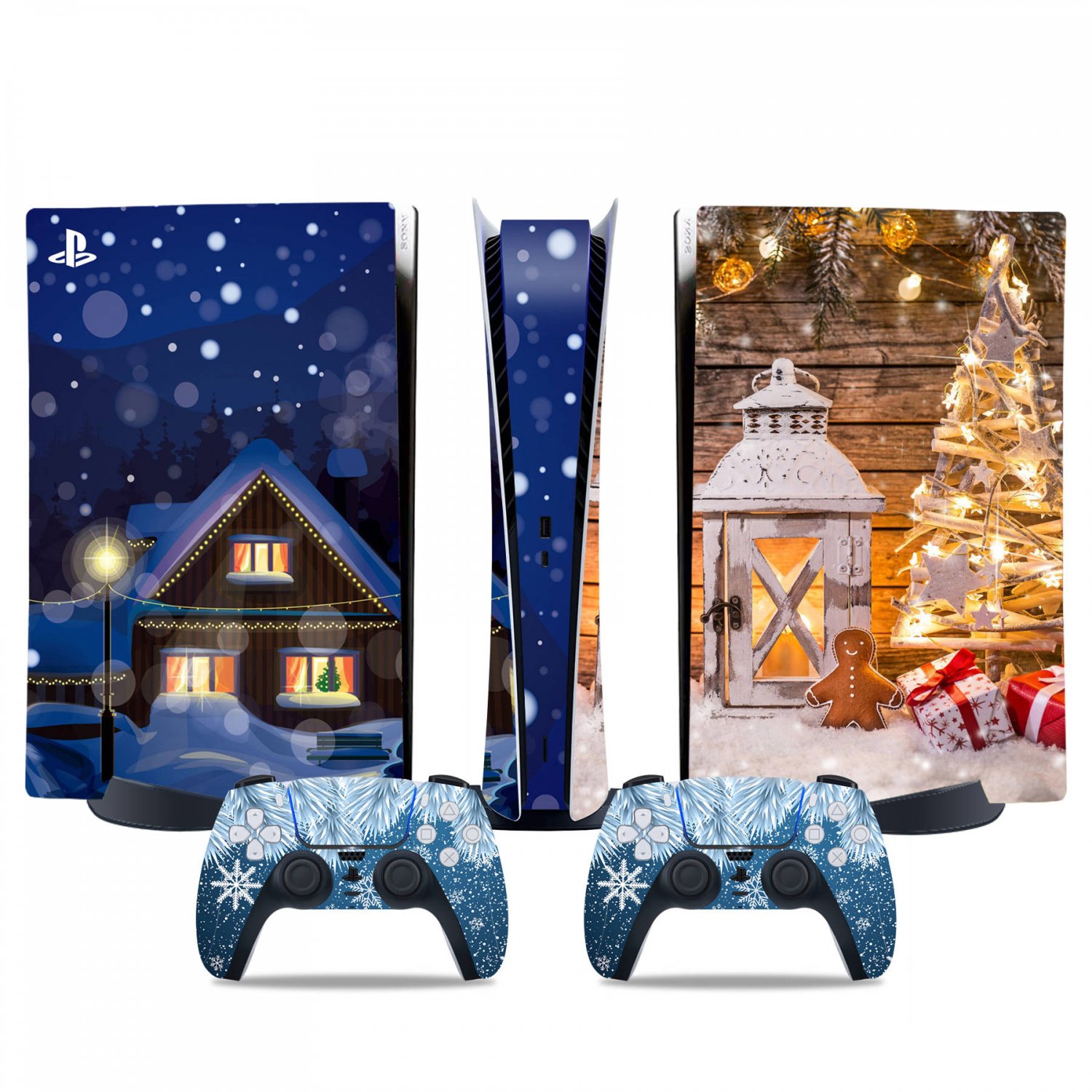 Merry Christmas decal skin for PS5 digital Console & 2 Controllers