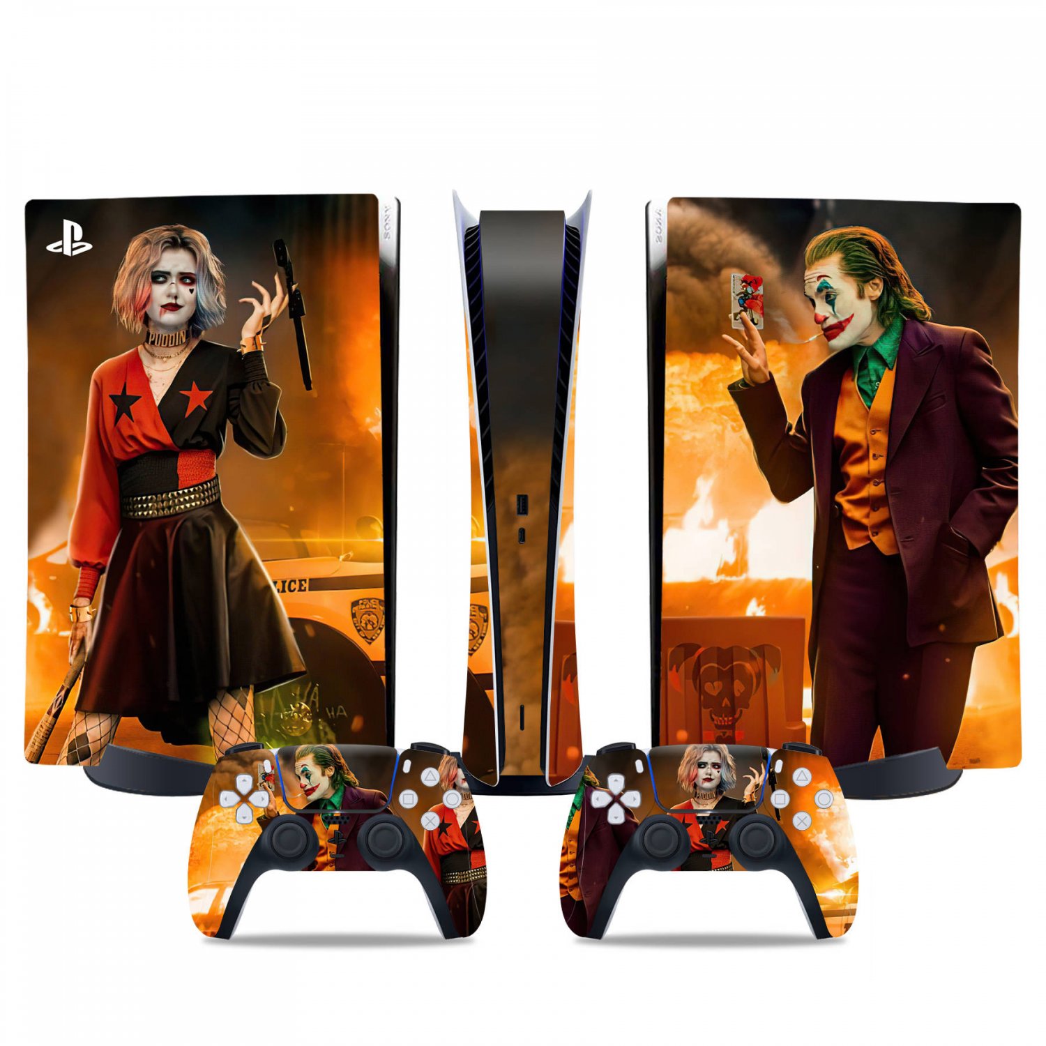 Joker decal skin for PS5 digital Console & 2 Controllers