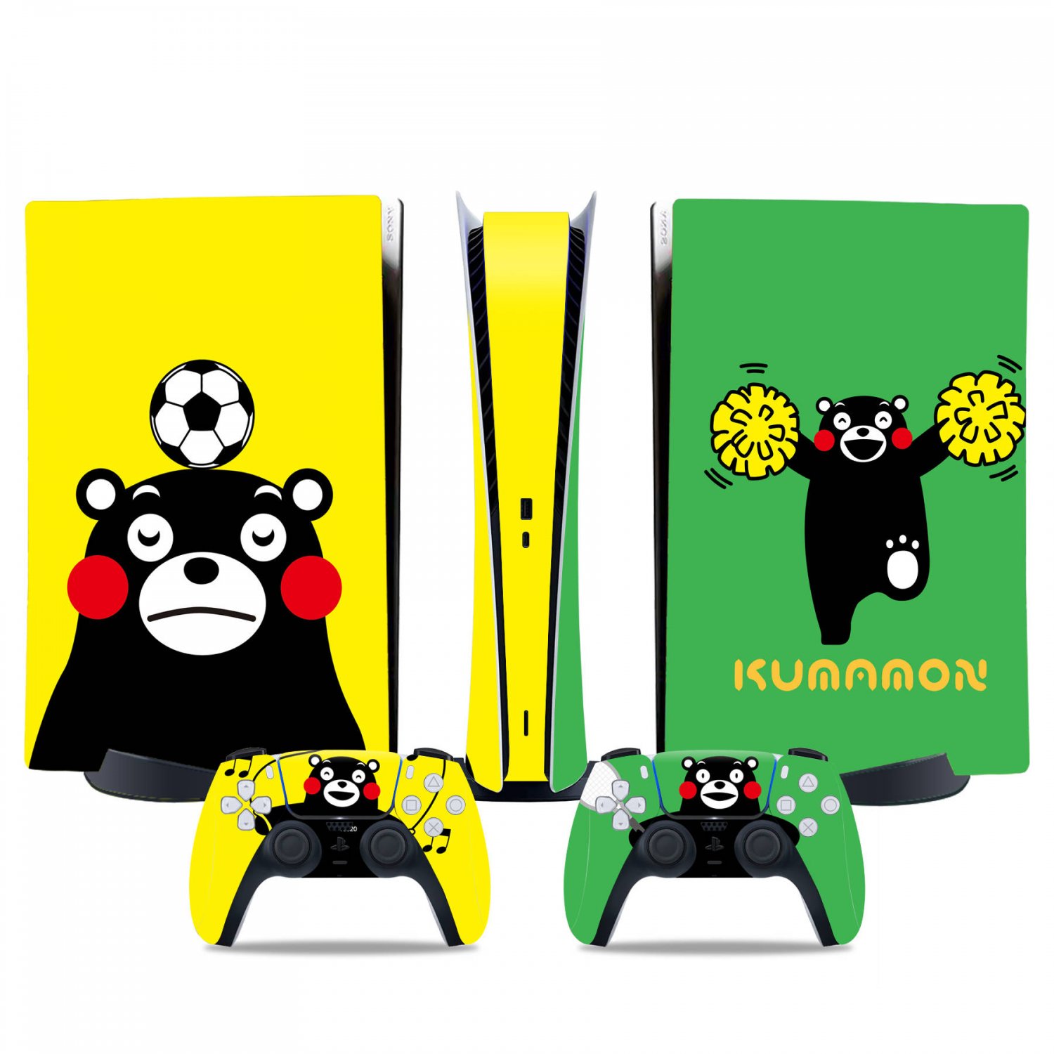 Kumamon decal skin for PS5 digital Console & 2 Controllers