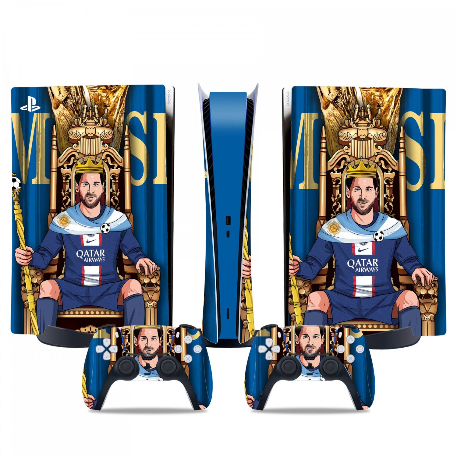 Messi decal skin for PS5 digital Console & 2 Controllers