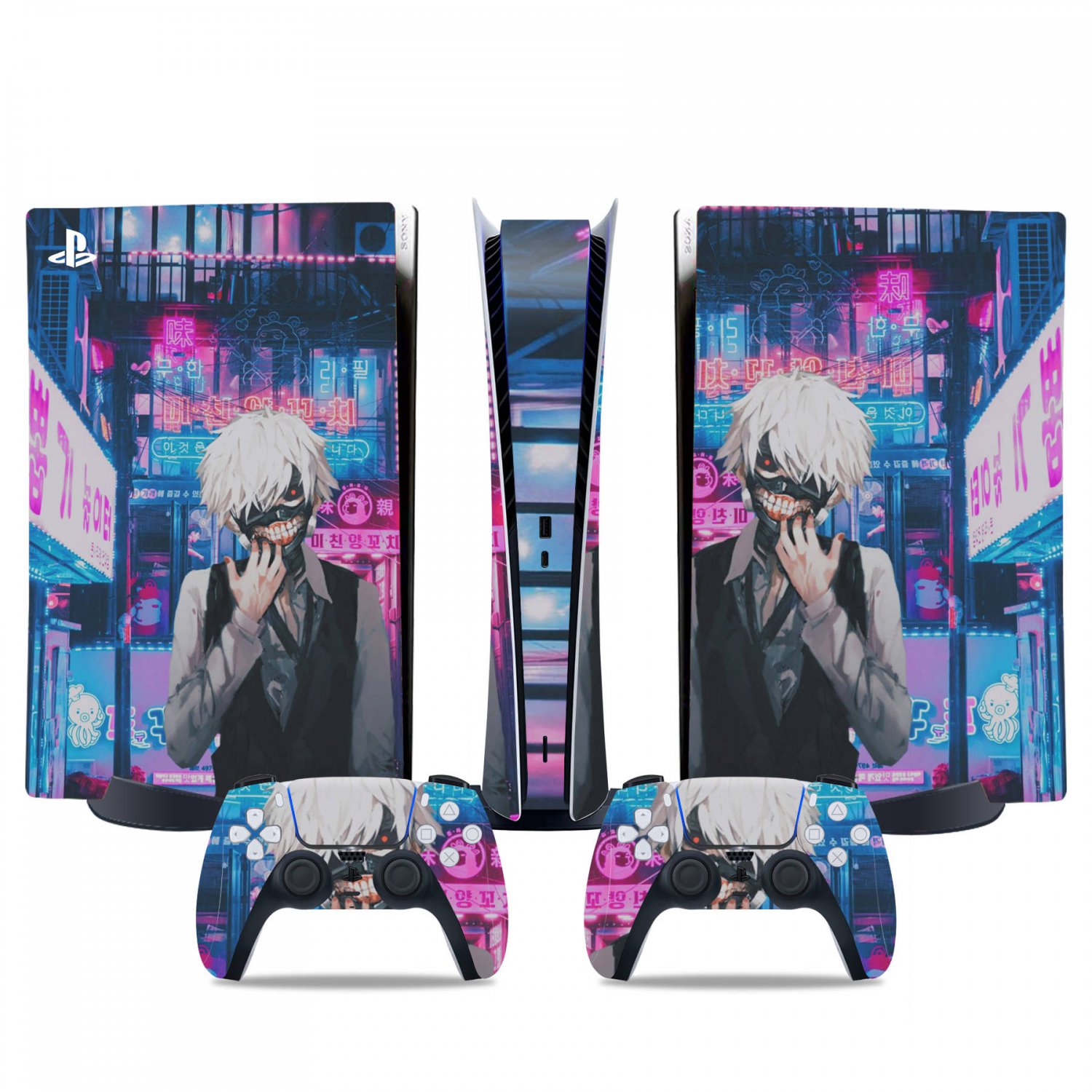 Tokyo Ghoul decal skin for PS5 digital Console & 2 Controllers