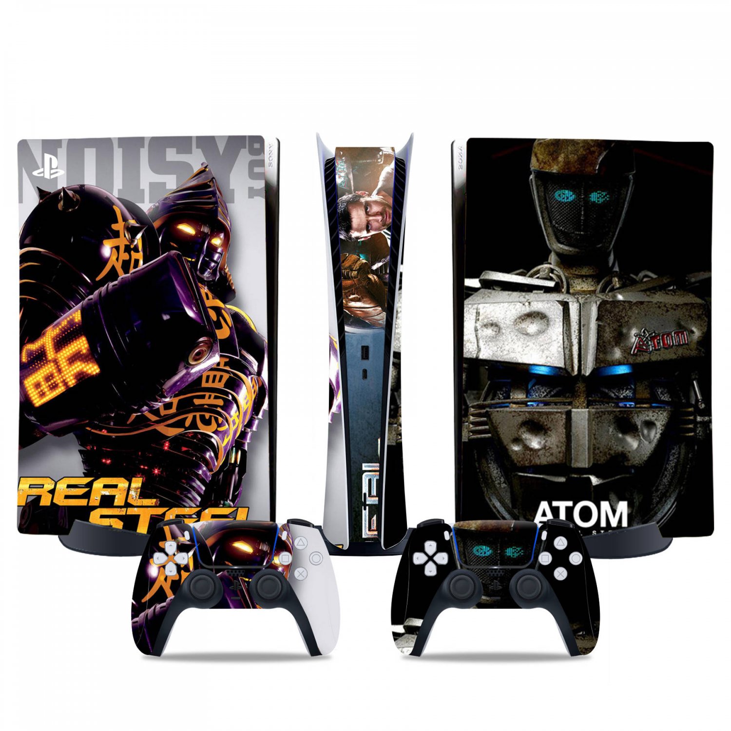 Real Steel decal skin for PS5 digital Console & 2 Controllers