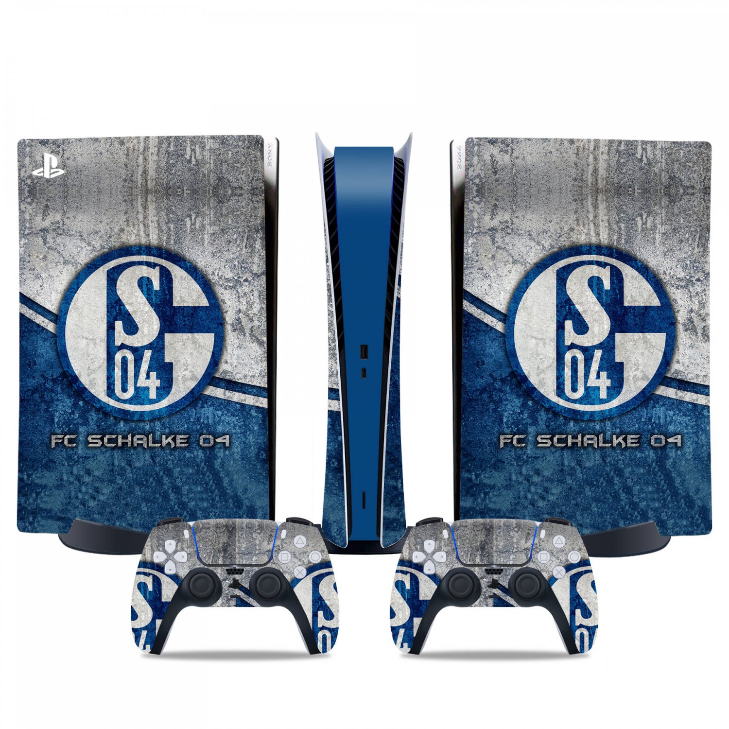 FC Schalke 04 decal skin for PS5 digital Console & 2 Controllers