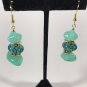 Handmade turquoise green beaded necklace
