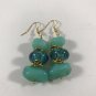 Handmade turquoise green beaded necklace