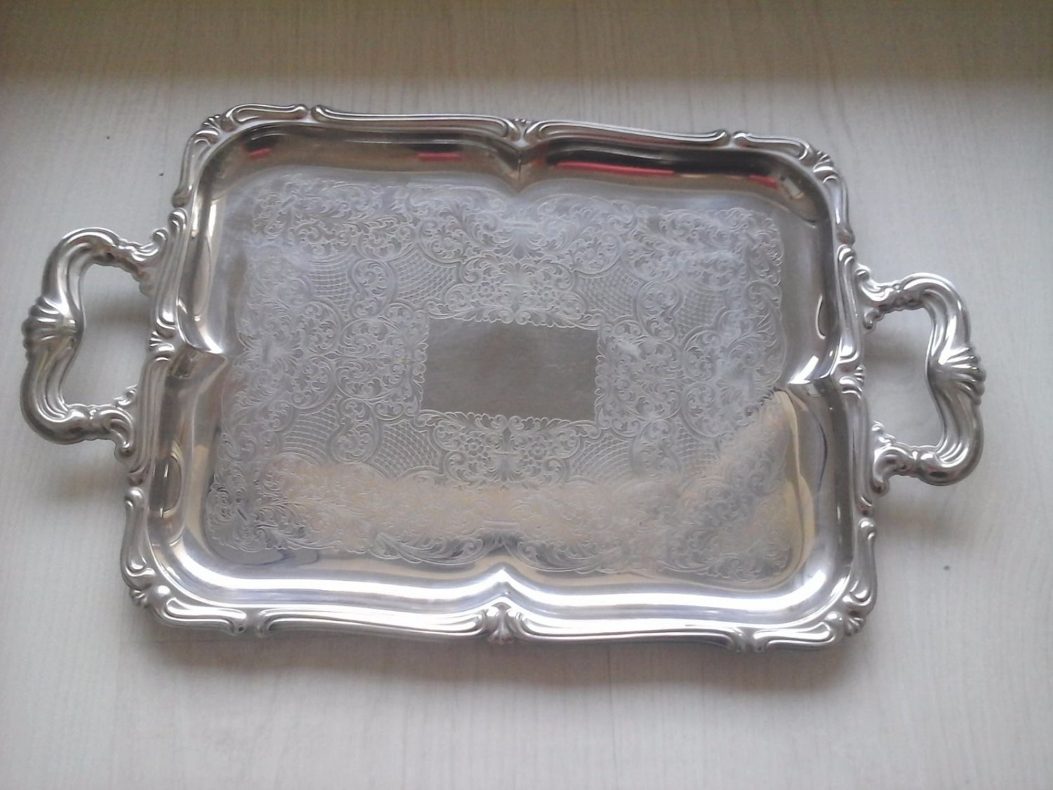 ALESSI TRAY WITH FLOWERS IN STEEL INOX 8/10 ITALY cm 39x24 ORIGINAL