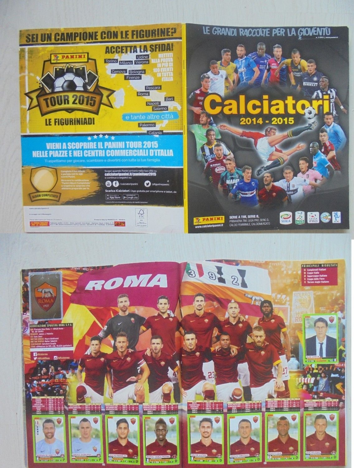 CALCIATORI 2014 - 2015 '14 - '15 album PANINI COMPLETO CON TUTTI AGGIORNAMENTI ORIGINALE