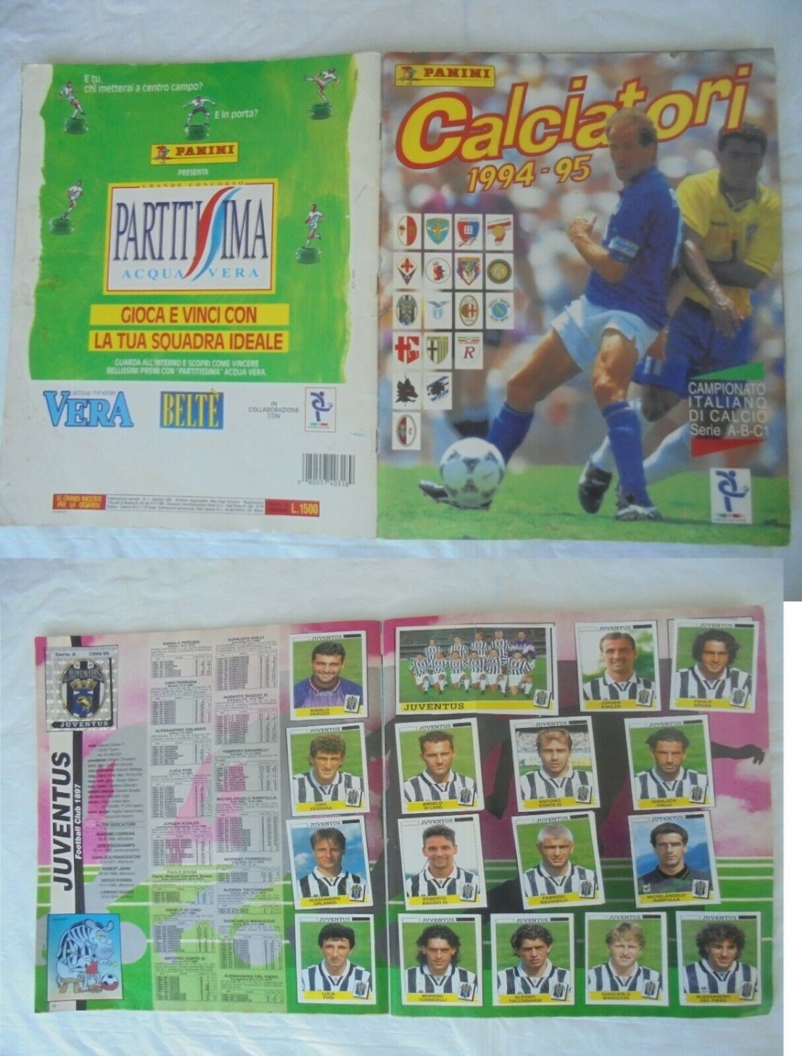 CALCIATORI 1994 1995 94 95 album figurine PANINI COMPLETO CON INSERTO ORIGINALE