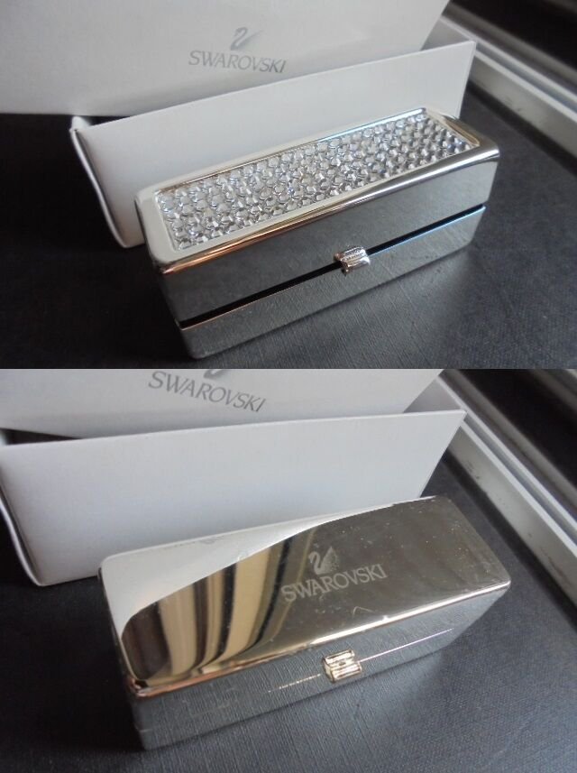 SWAROVSKI PILL BOX IN METAL AND CRYSTALS original