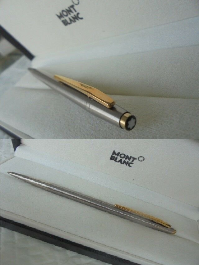 MONTBLANC NOBLESSE SLIM LINE SLIMLINE ball pen in steel + box ORIGINAL