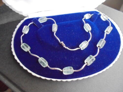 MURANO GLASS ITALY NECKLACE AND IN SILVER STERLING 925 ORIGINAL IN GIFT BOX