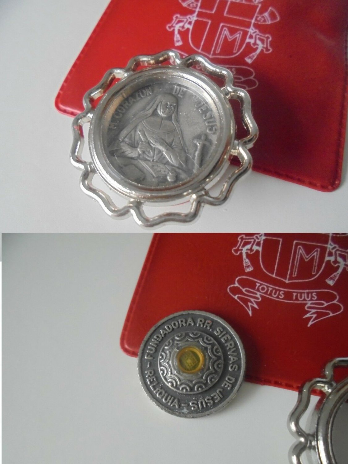 RELIQUARY RELIC OF MARIA JOSEFA SANCHO DE GUERA DEL CORAZON 1950s ORIGINAL