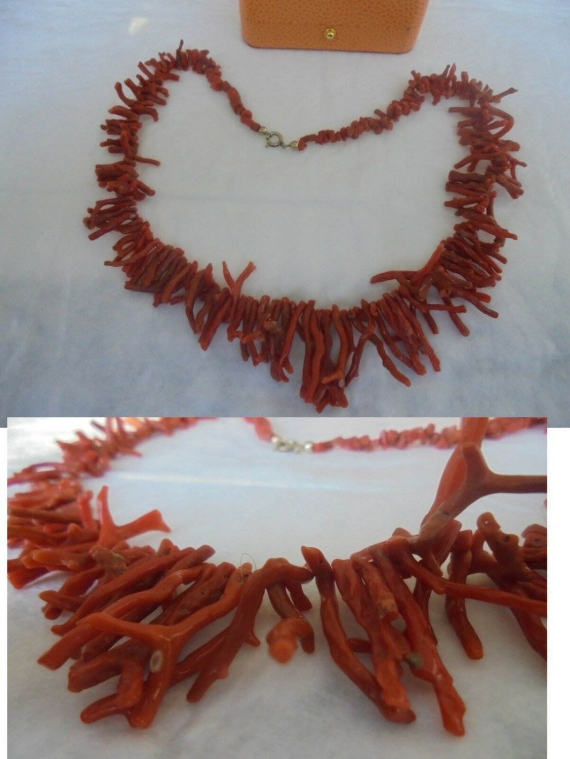 RED CORAL NECKLACE of the Mediterranean Original from 1960s in gift box