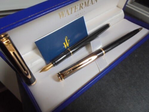 WATERMAN MAESTRO SET fountain pen and ball point pen lacque black In gift box with garantee Original
