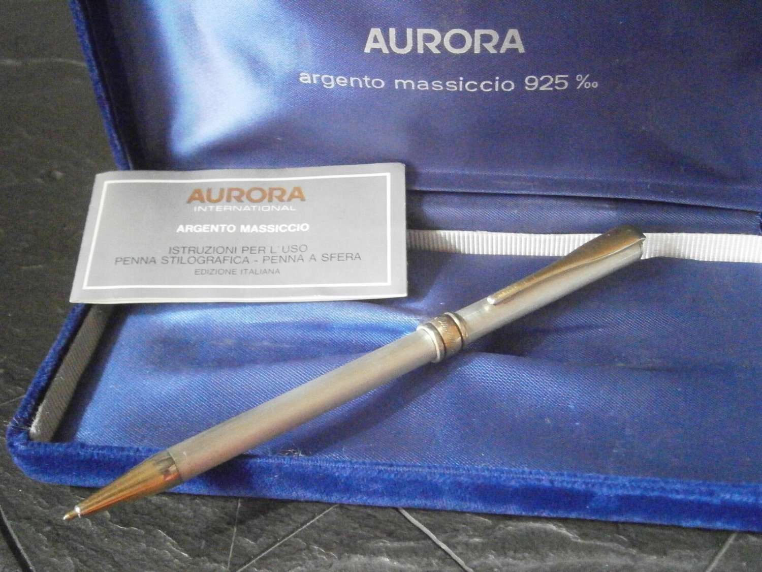AURORA MAGELLANO ball pen in sterling SILVER 925 in gift box with garantee Original