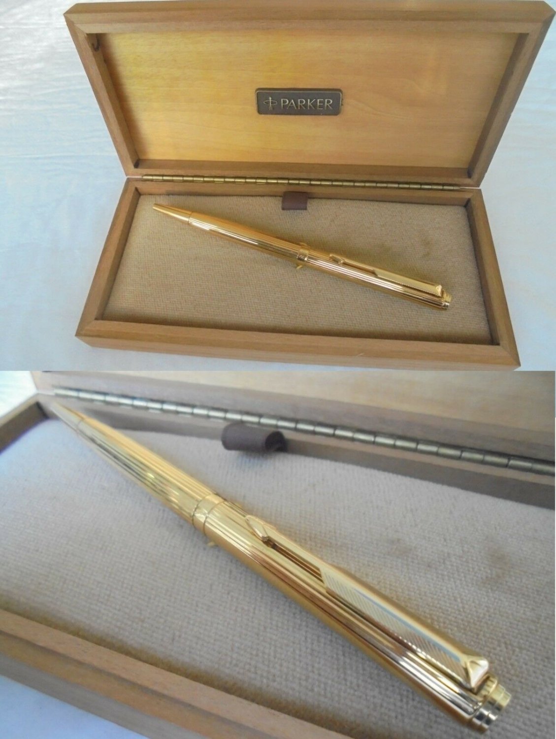 PARKER 95 FILETE ball point pen gold plated 23K in gift box Original