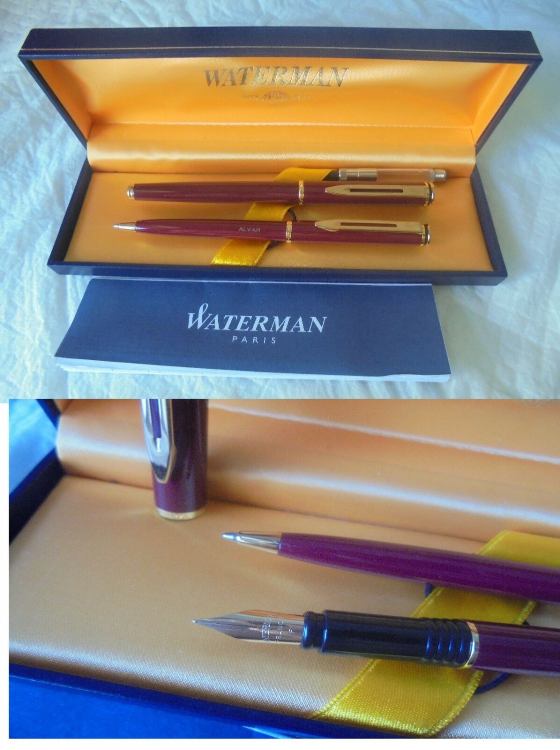 WATERMAN MAESTRO SET fountain pen + ball pen lacque red color Original in gift box with garantee