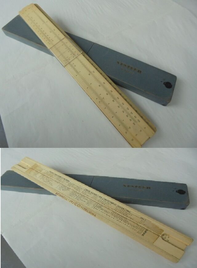 NESTLER SLIDE RULER Model 14/52 Original from 1950s in box Schnell hico