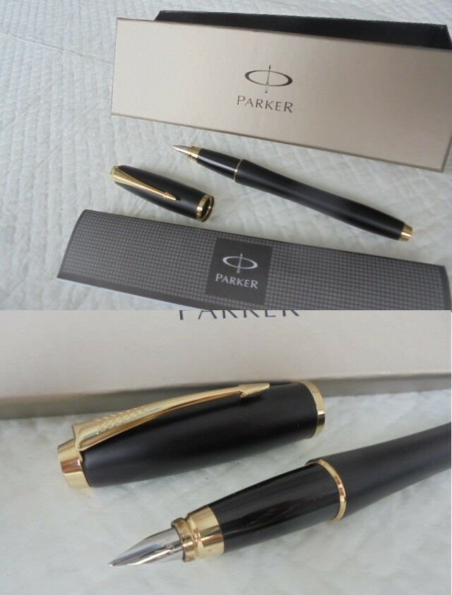 PARKER URBAN fountain pen black and gold in gift box with garantee Original