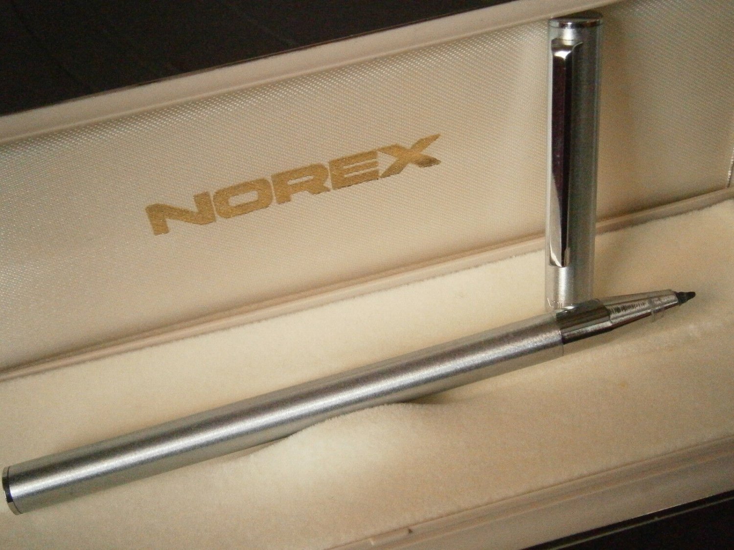 NOREX FINELINER pen in brushed steel Original in gift box