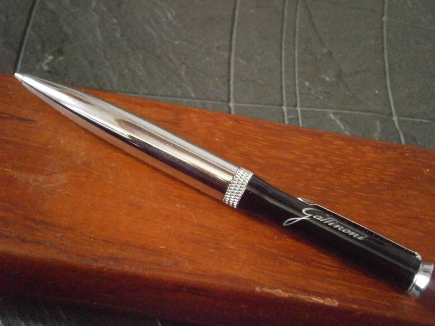 GATTINONI ITALY ball pen in steel and lacque in black color Original