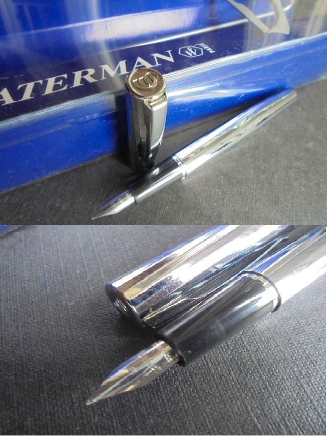 WATERMAN TORSADE fountain pen in steel In gift box Original