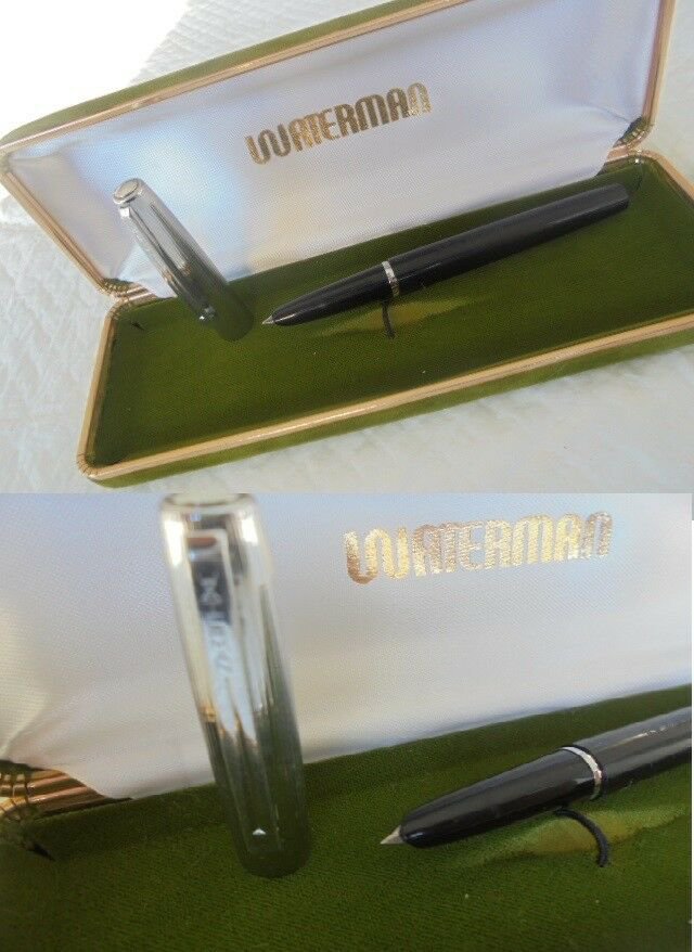 WATERMAN FLASH fountain pen black and steel Original in gift box