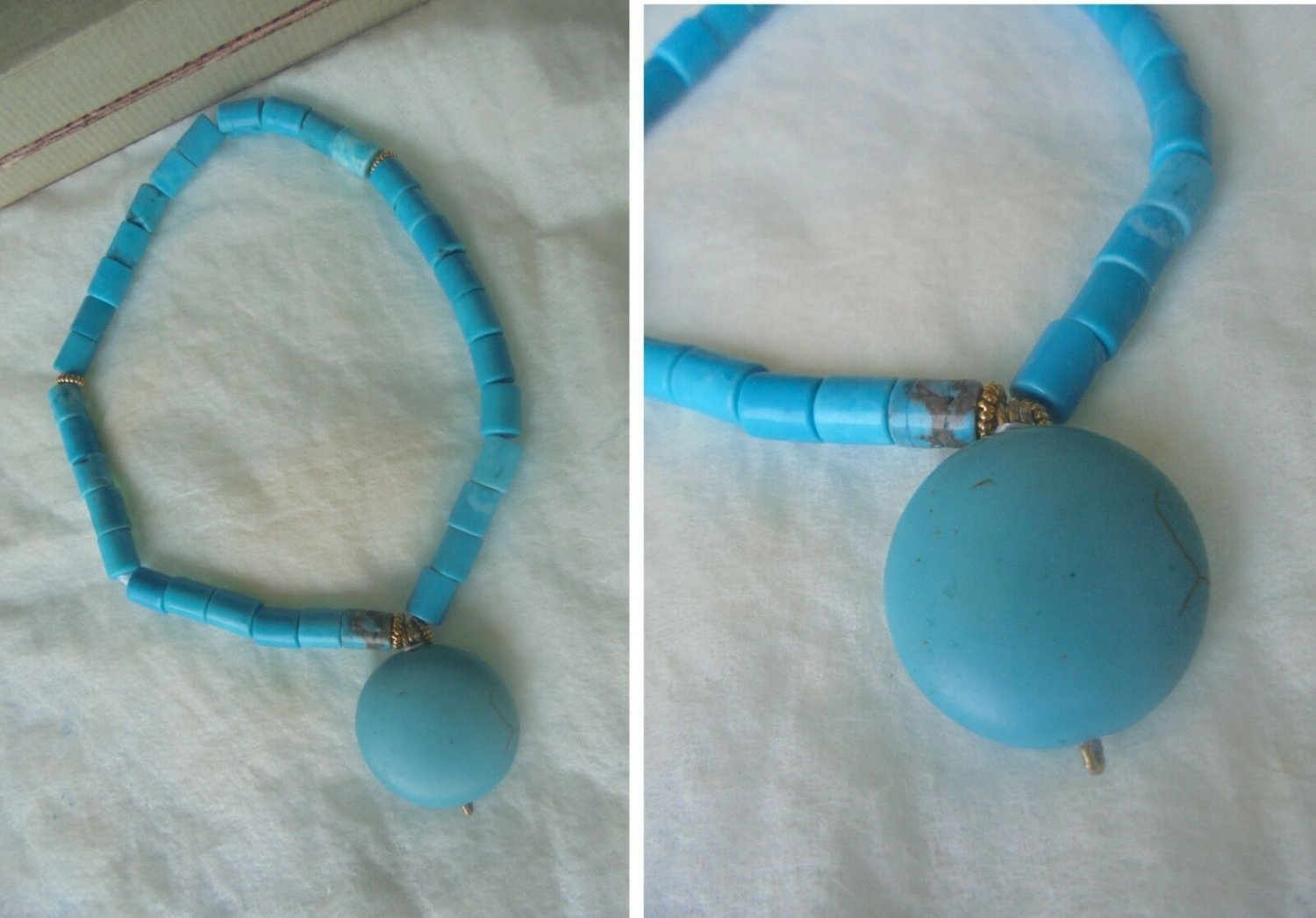 TASBIH in TURQUOISE and GOLD 14K Original Muslim prayer