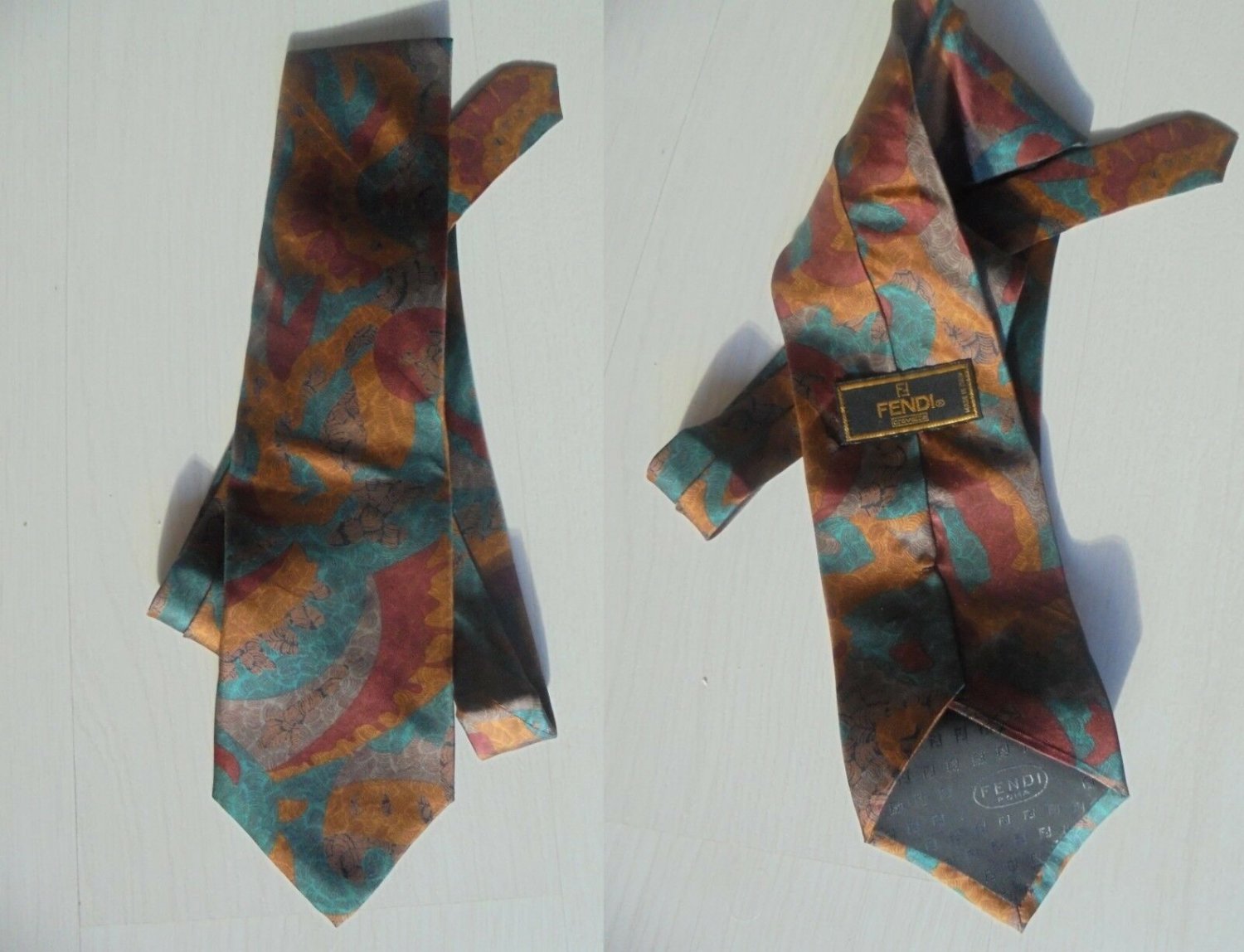 FENDI Italy TIE necktie in 100% SILK Original
